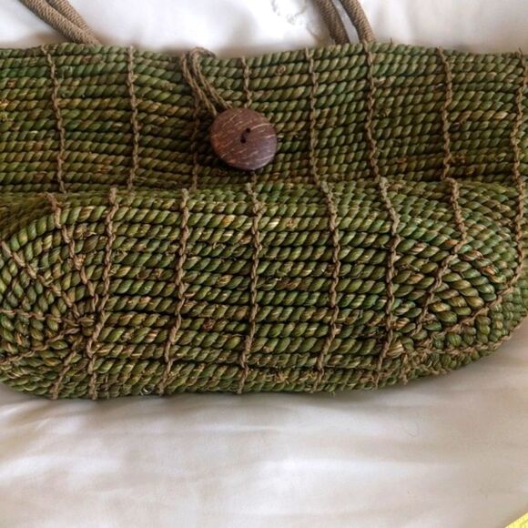 Boho Straw Tote/ Beach Bag - Picture 3 of 8